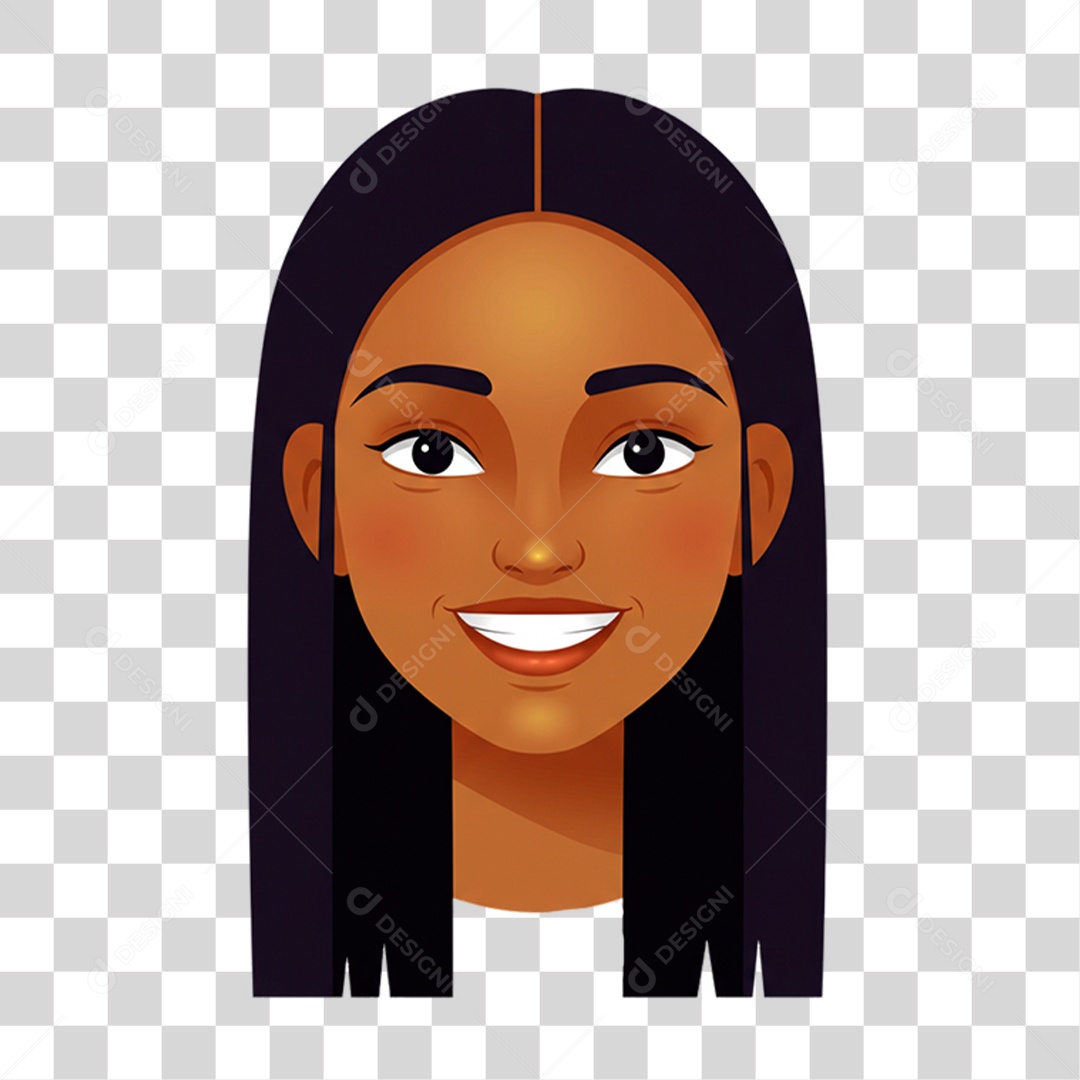 Caricatura Mulher Feliz PNG Transparente