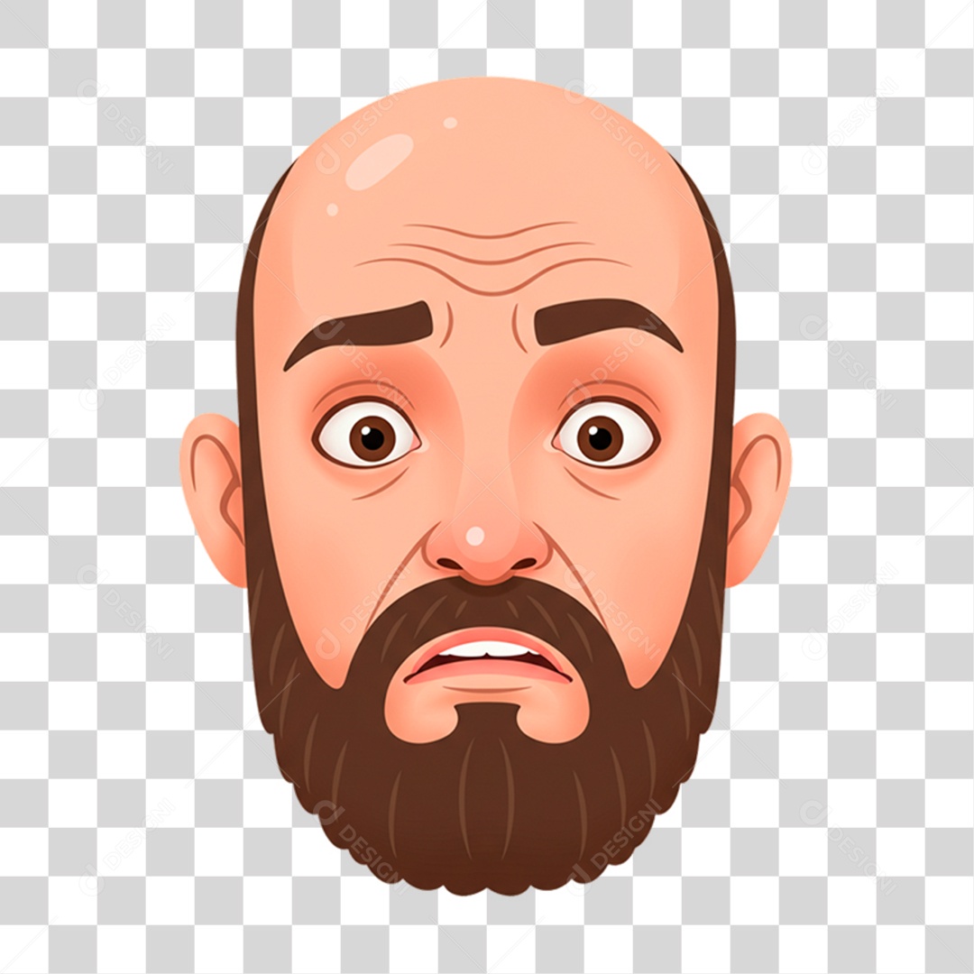 Caricatura Homem Assustado PNG Transparente