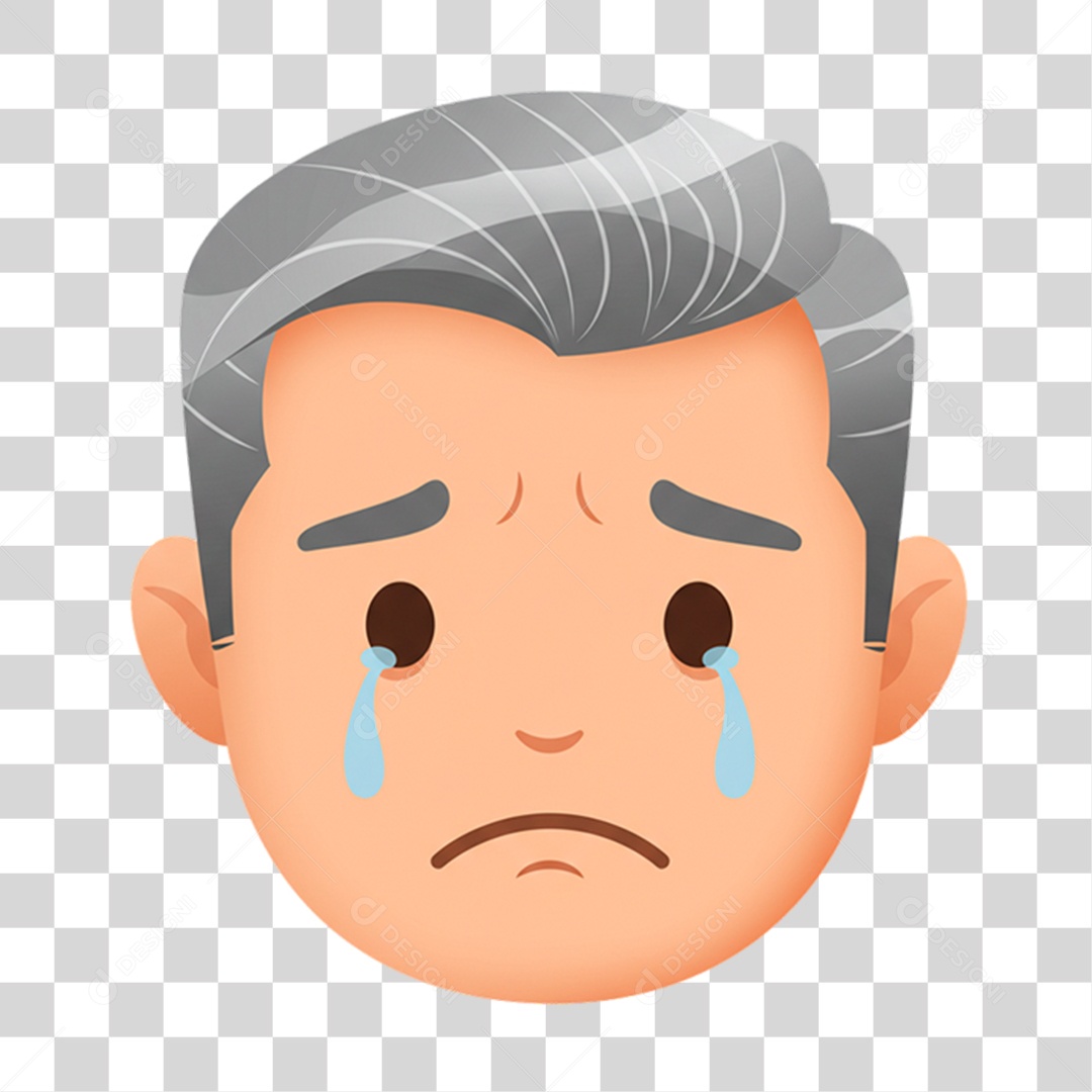 Caricatura HomemTriste PNG Transparente