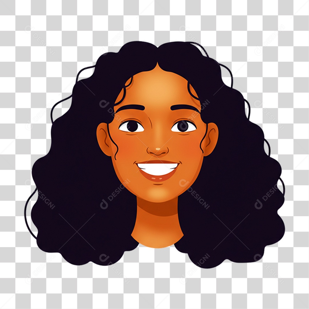 Caricatura Mulher Feliz PNG Transparente