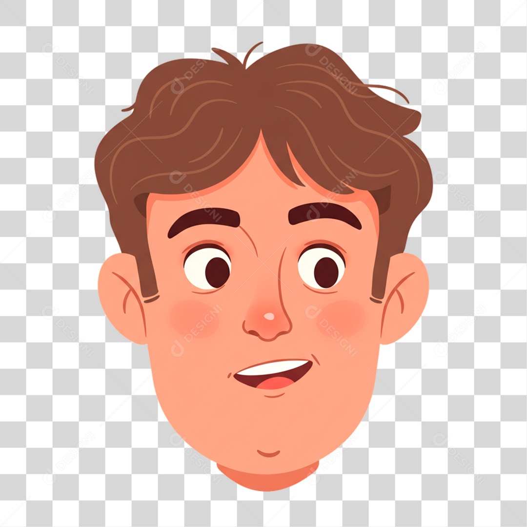 Caricatura Homem Assustado PNG Transparente