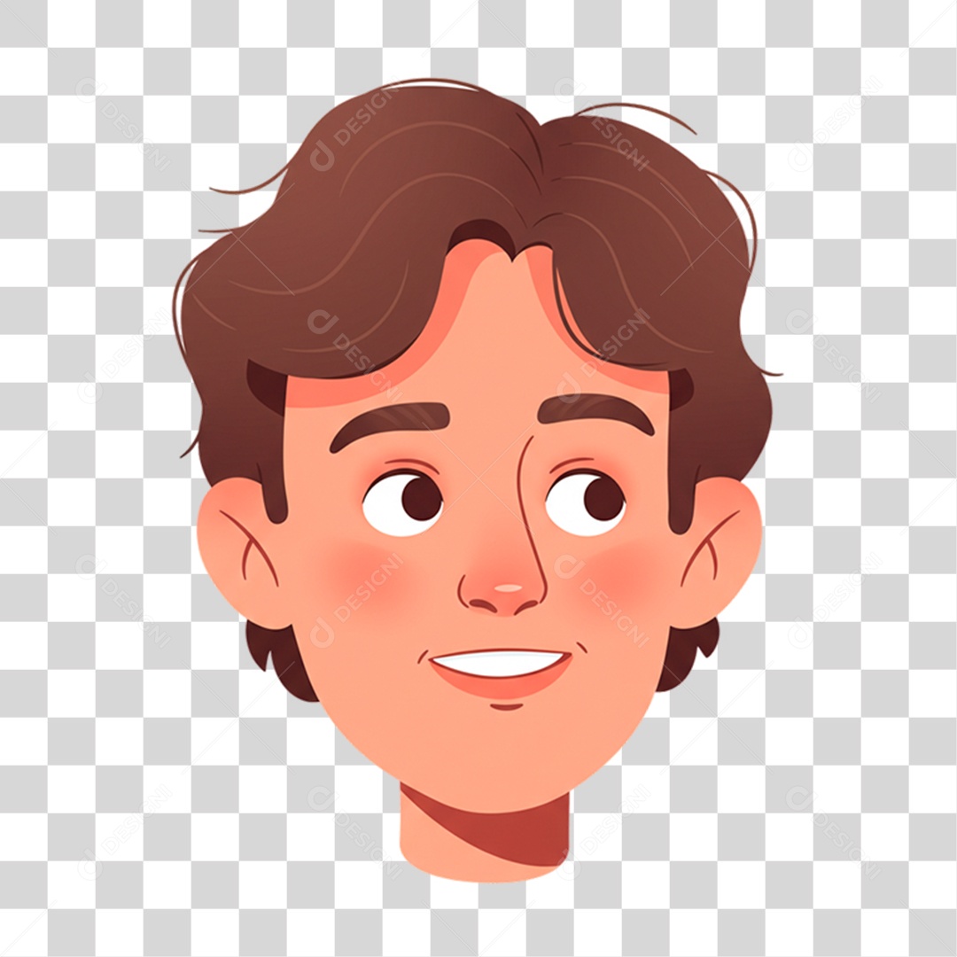 Caricatura Homem Feliz PNG Transparente