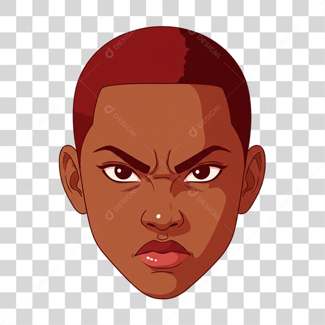 Caricatura Homem Zangado PNG Transparente