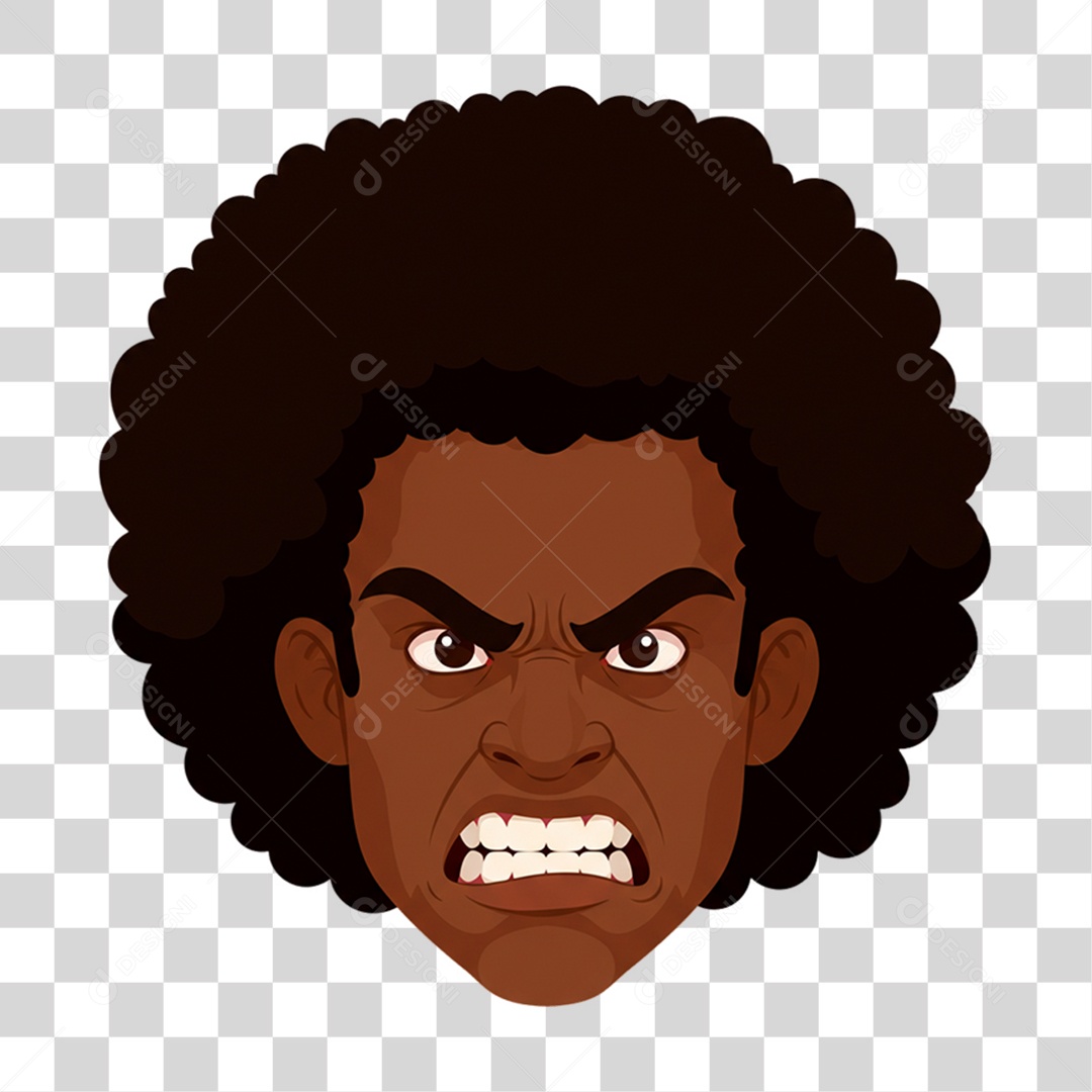 Caricatura Homem Zangado PNG Transparente