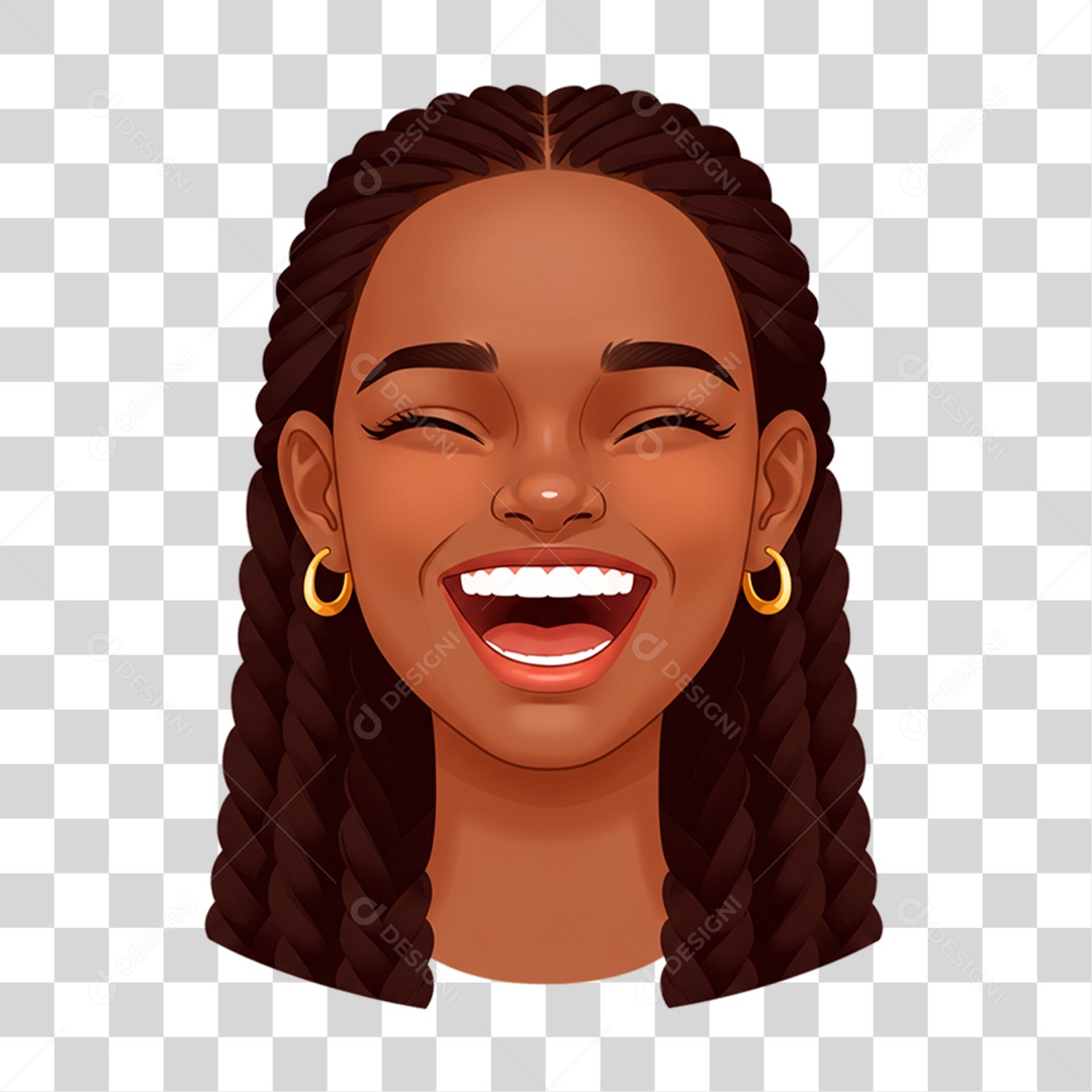 Caricatura Mulher Feliz PNG Transparente