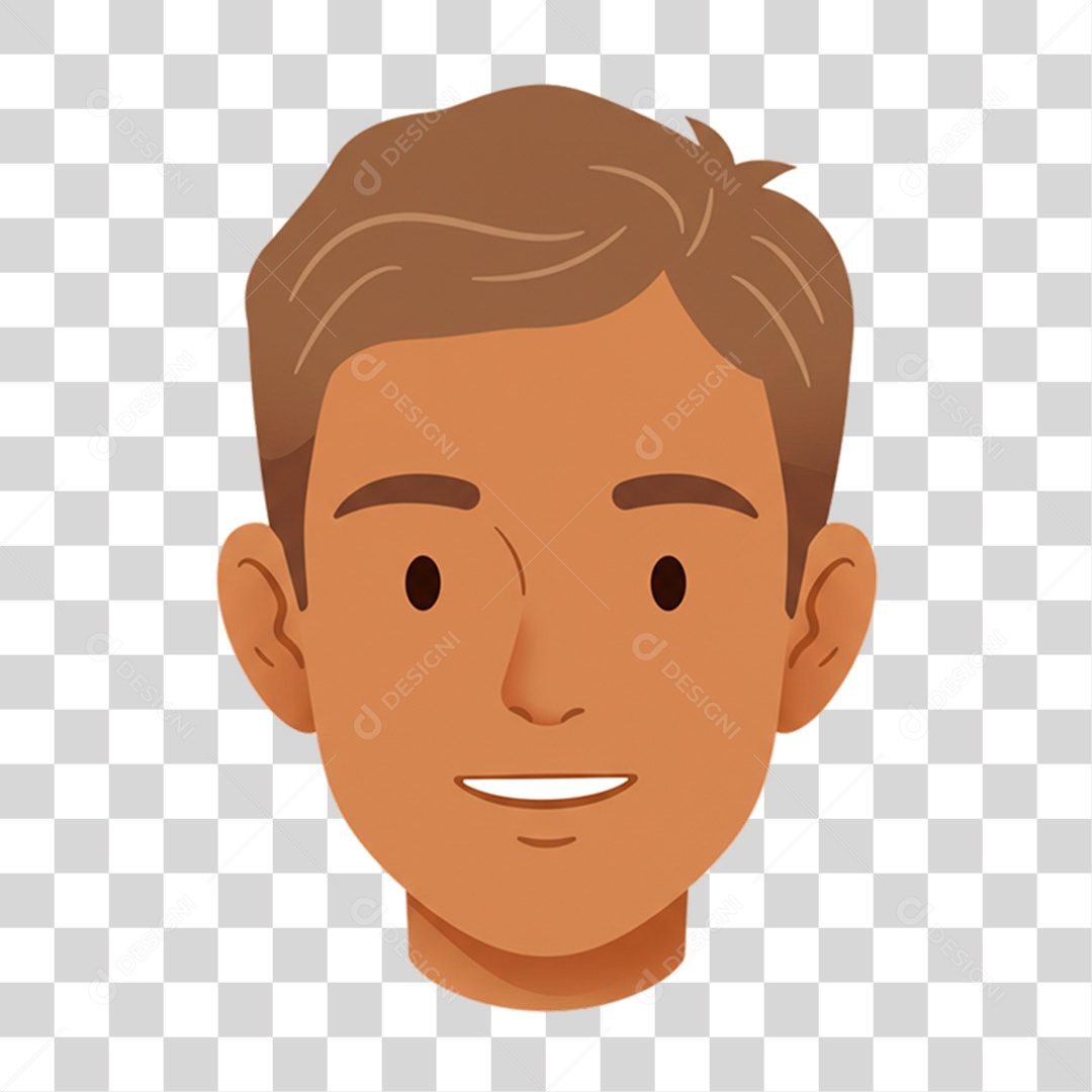 Caricatura Homem Feliz PNG Transparente