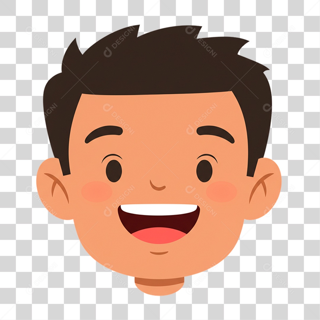 Caricatura Menino Feliz PNG Transparente