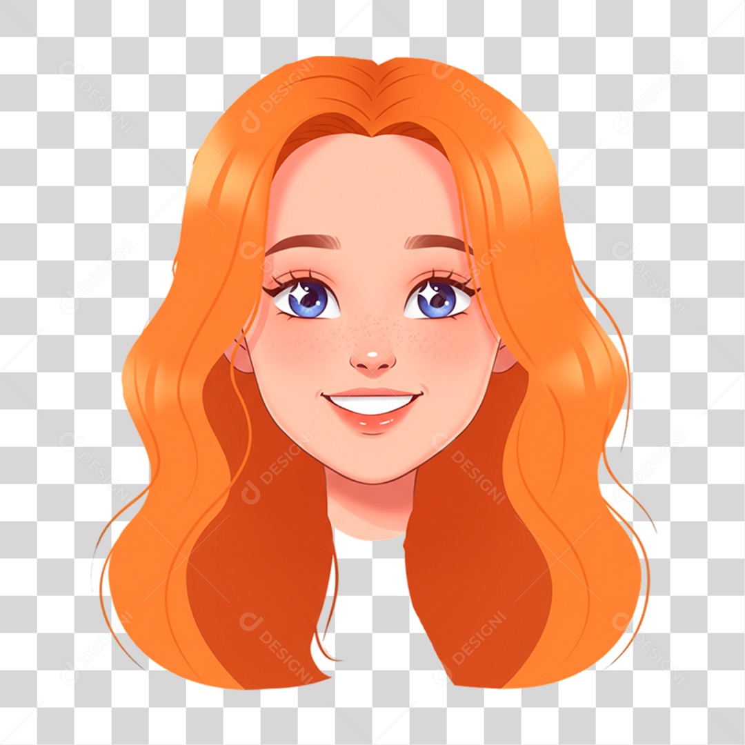 Caricatura Mulher Feliz PNG Transparente