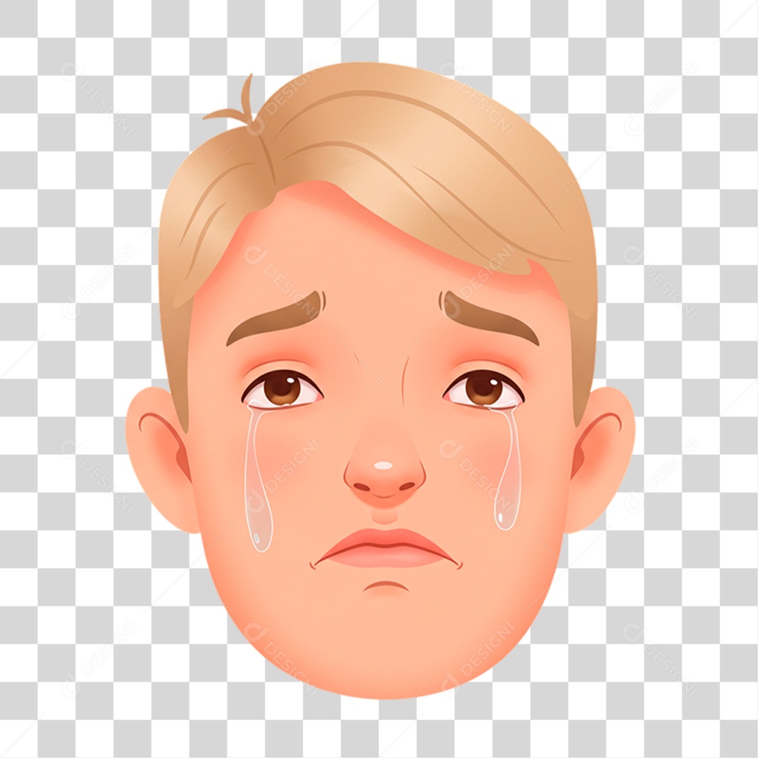 Caricatura Homem Triste PNG Transparente