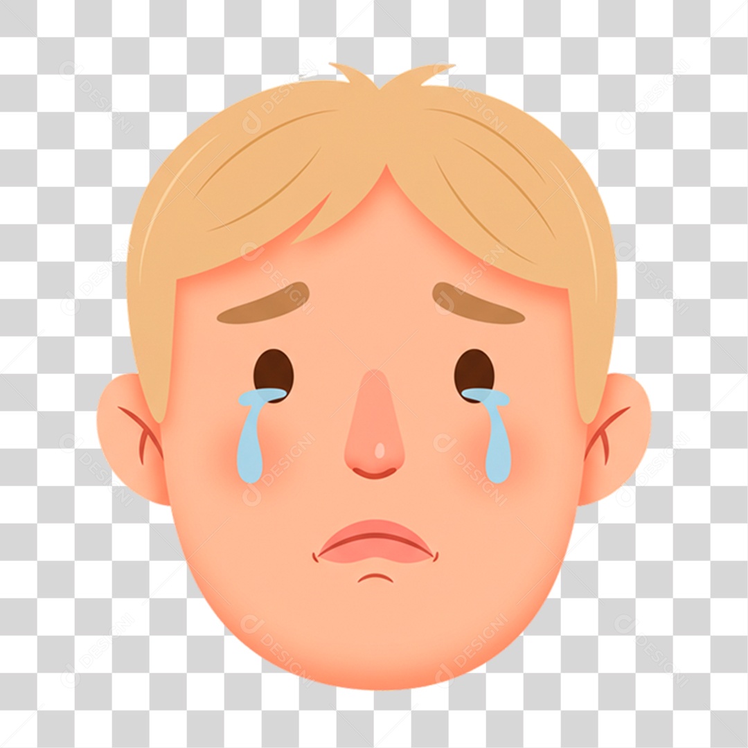 Caricatura Homem Triste PNG Transparente