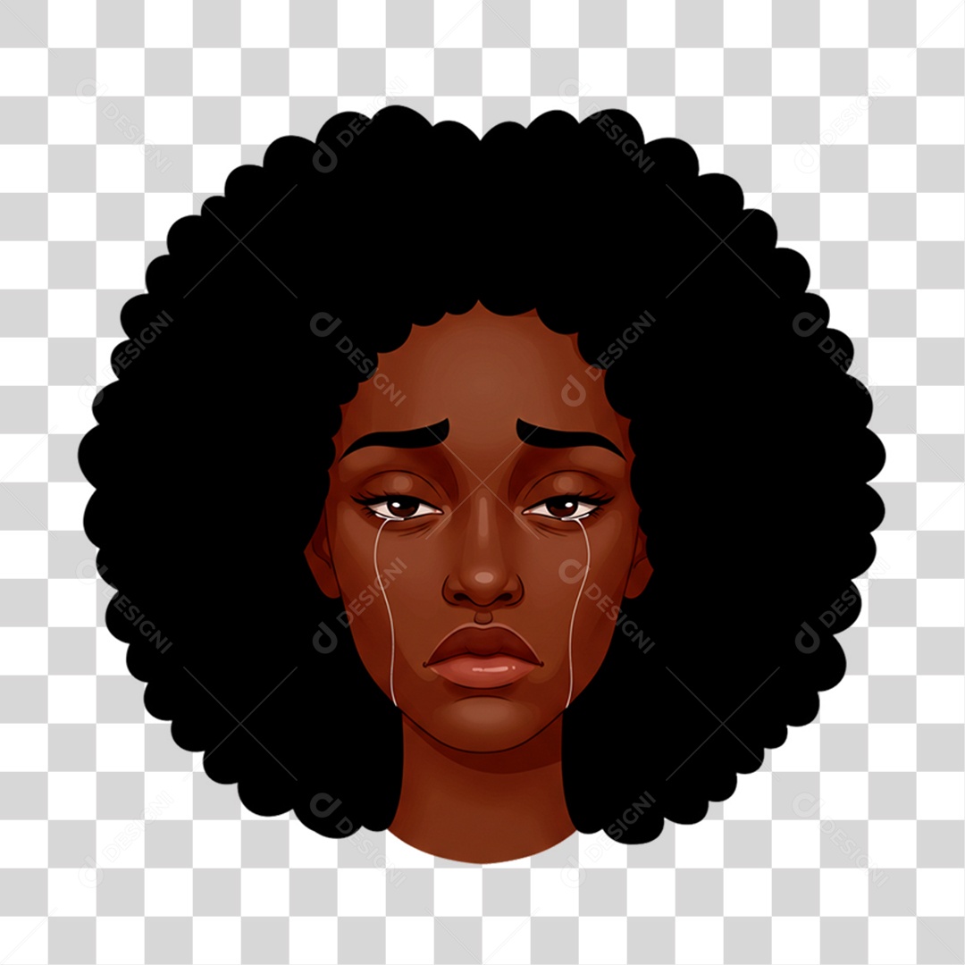 Caricatura Mulher Triste PNG Transparente