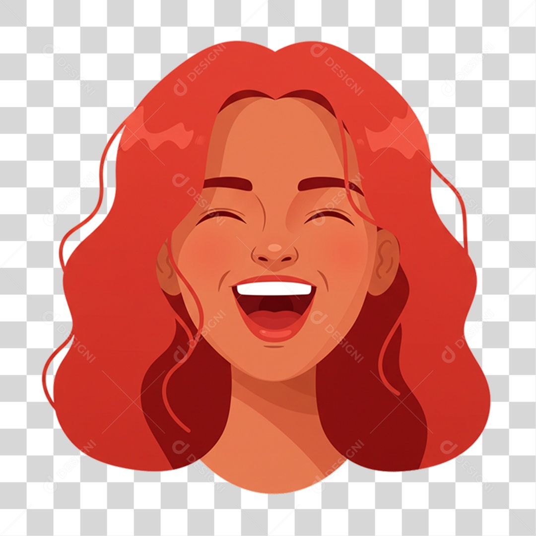 Caricatura Mulher Feliz PNG Transparente