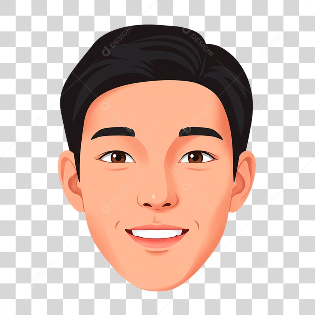 Caricatura Homem Feliz PNG Transparente