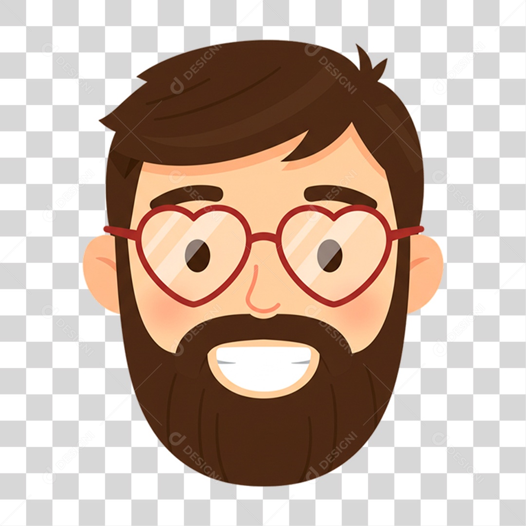 Caricatura Homem Feliz PNG Transparente