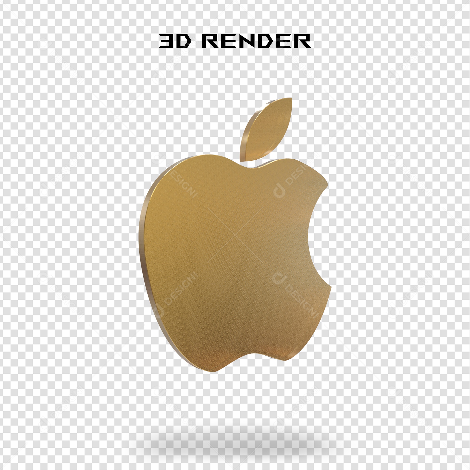 Elemento 3D Logotipo da Apple Para Composição PSD