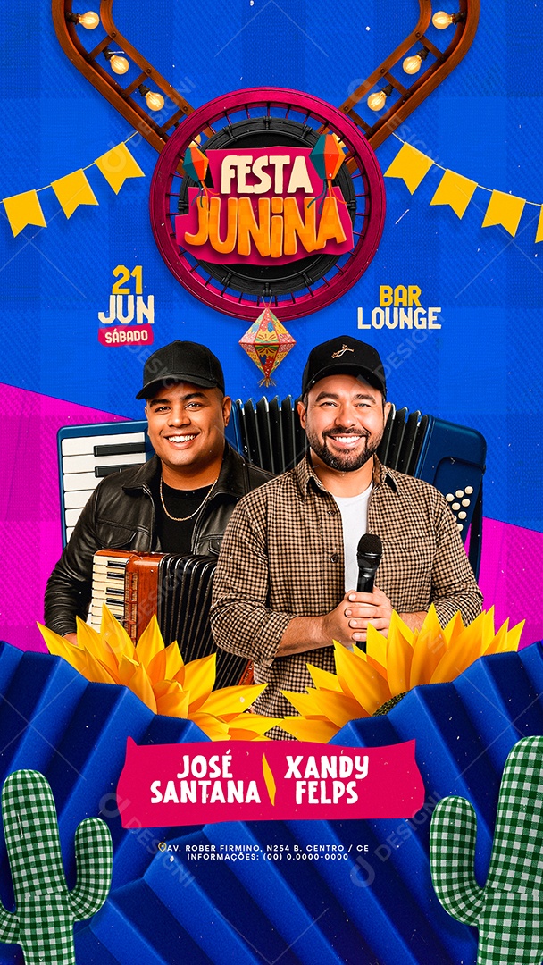 Story Flyer Festa Junina Social Media PSD Editável