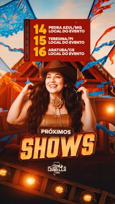 Story Próximos Shows Social Media PSD Editável