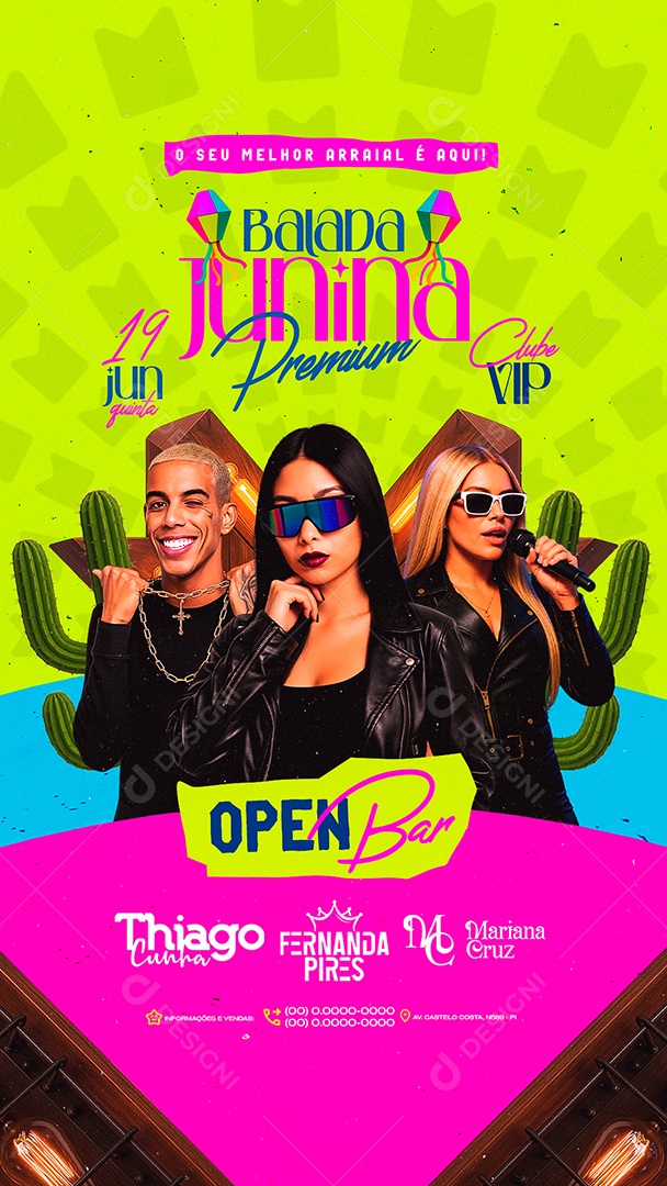 Story Flyer São João Balada Junina Premium Social Media PSD Editável