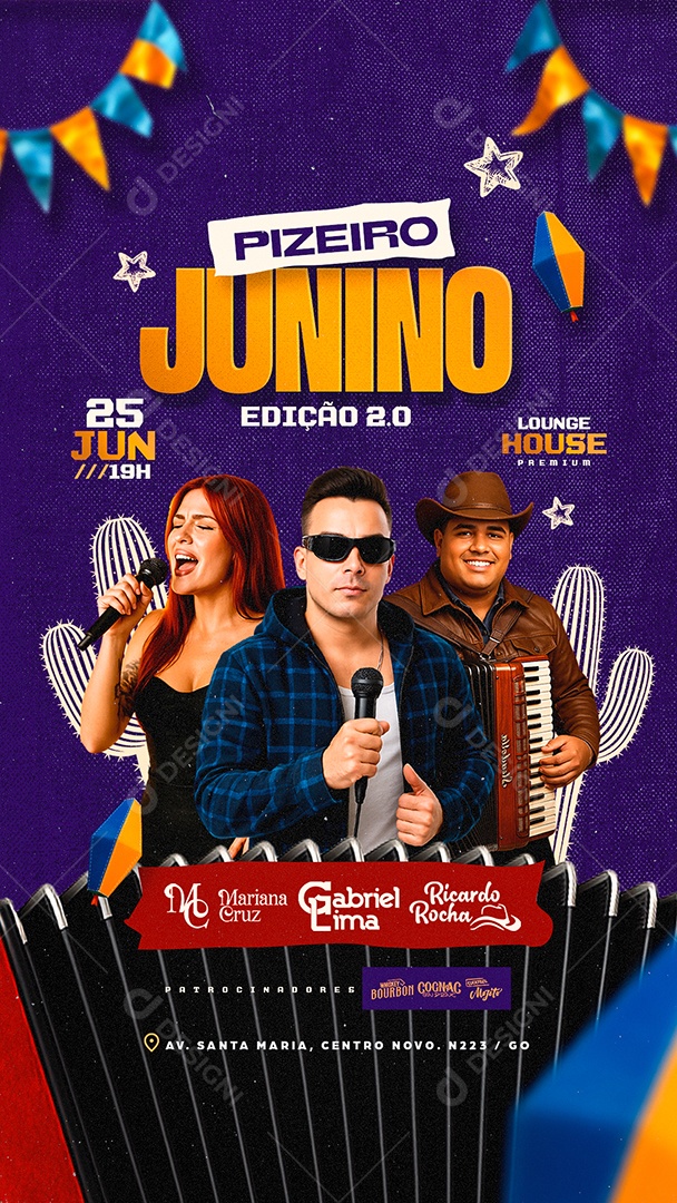 Story Flyer São João Pizeiro Junino Social Media PSD Editável