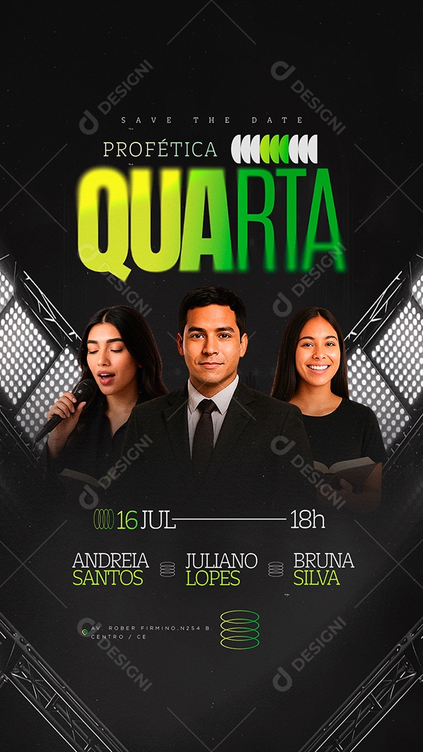 Story Gospel Profética Quarta Social Media PSD Editável