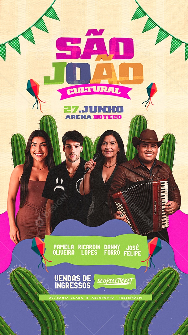 Story Flyer São João Cultural Social Media PSD Editável