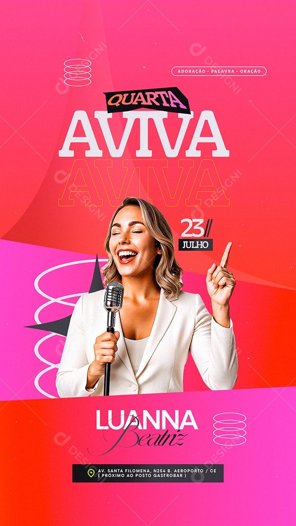 Story Gospel Quarta Aviva Social Media PSD Editável