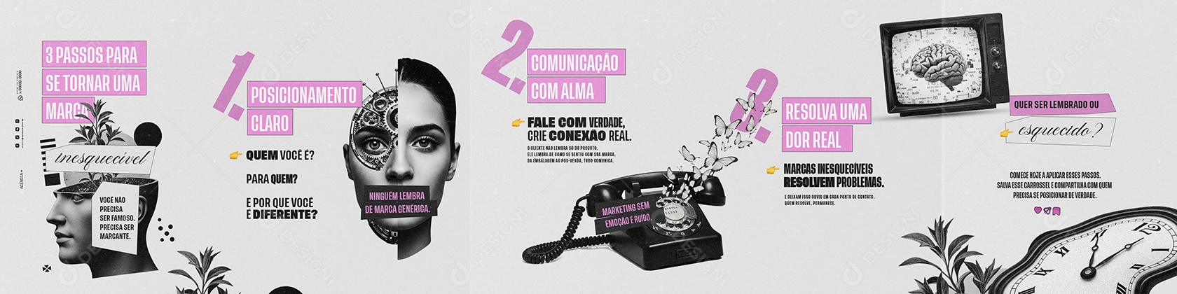 Carrossel Marketing Digital Agencia Designer Social Media PSD Editável