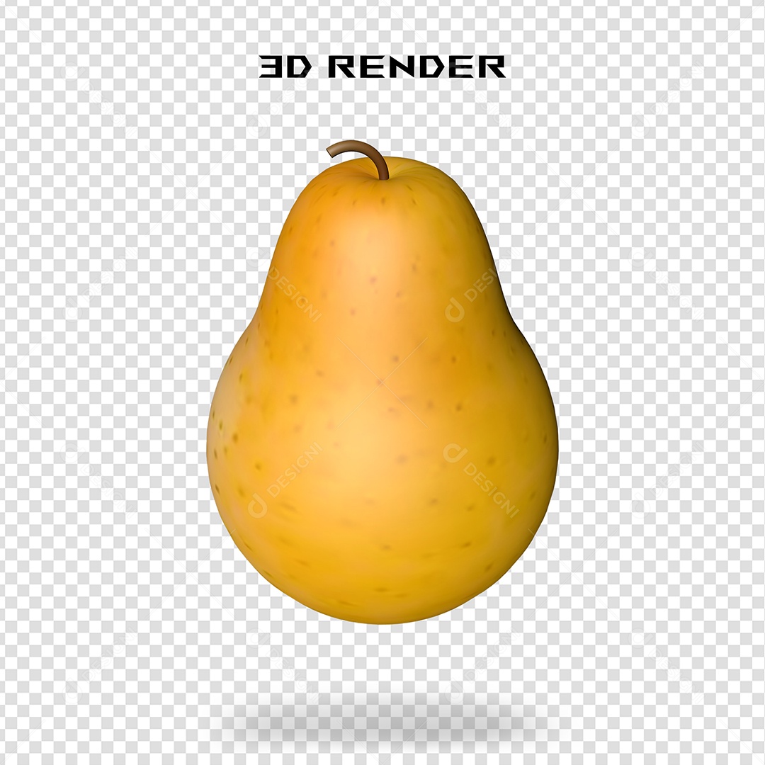 Elemento 3D Pera Para Composição PSD