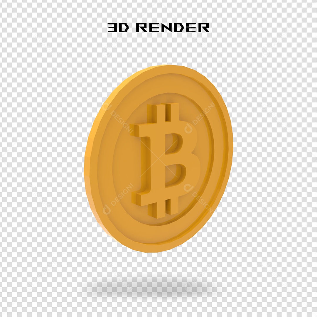 Cifrão Dourado Elemento 3D para Composição PSD