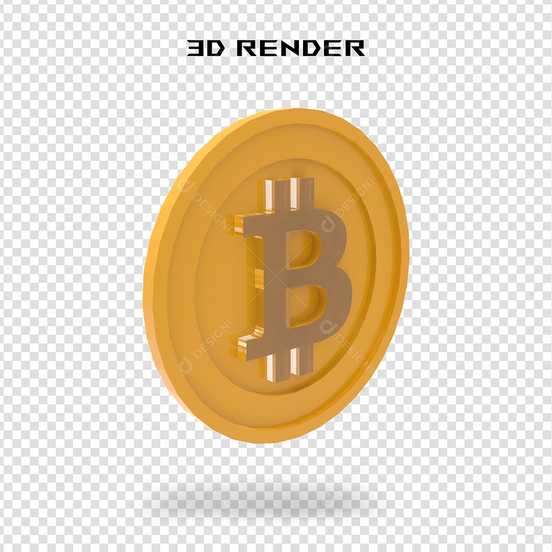 Cifrão Dourado Elemento 3D para Composição PSD