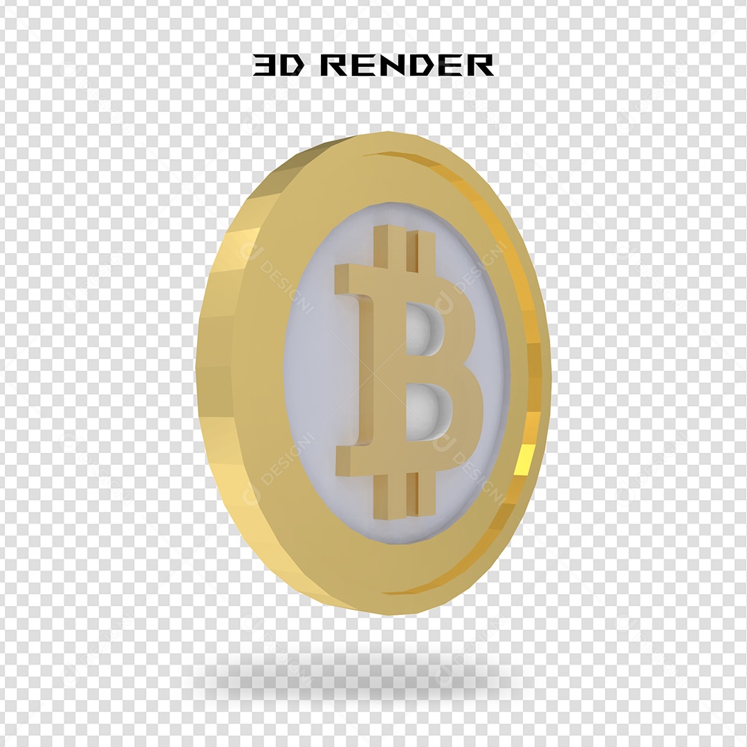 Cifrão Dourado Elemento 3D para Composição PSD