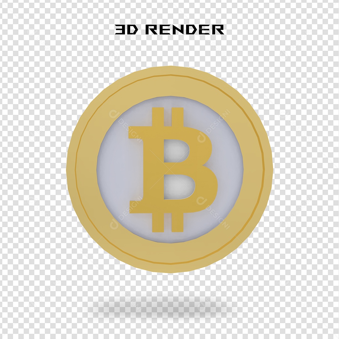 Cifrão Dourado Elemento 3D para Composição PSD