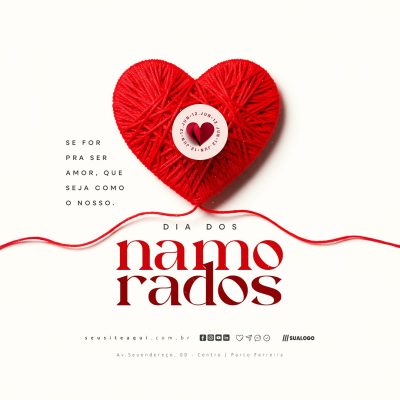 Dia dos Namorados 12 de Junho Social Media PSD Editável