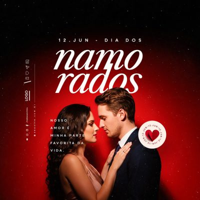 Dia dos Namorados 12 de Junho Social Media PSD Editável