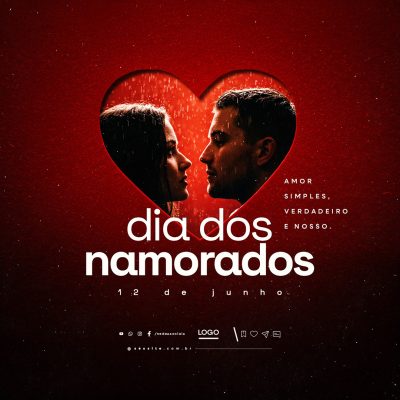 Dia dos Namorados 12 de Junho Social Media PSD Editável