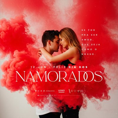 Feliz Dia dos Namorados 12 de Junho Social Media PSD Editável