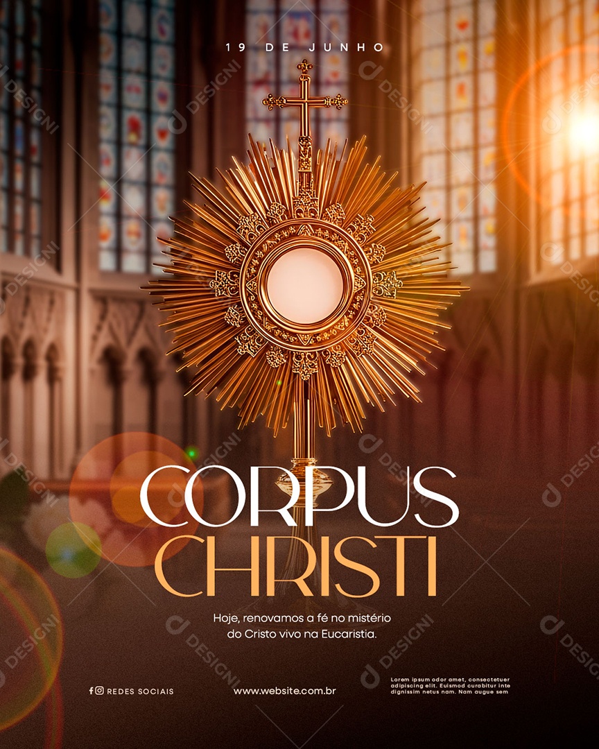 Story Dia de Corpus Christi 19 de Junho Social Media PSD Editável