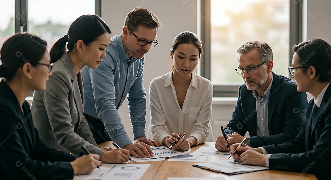 Pessoas empresarias em um escritório