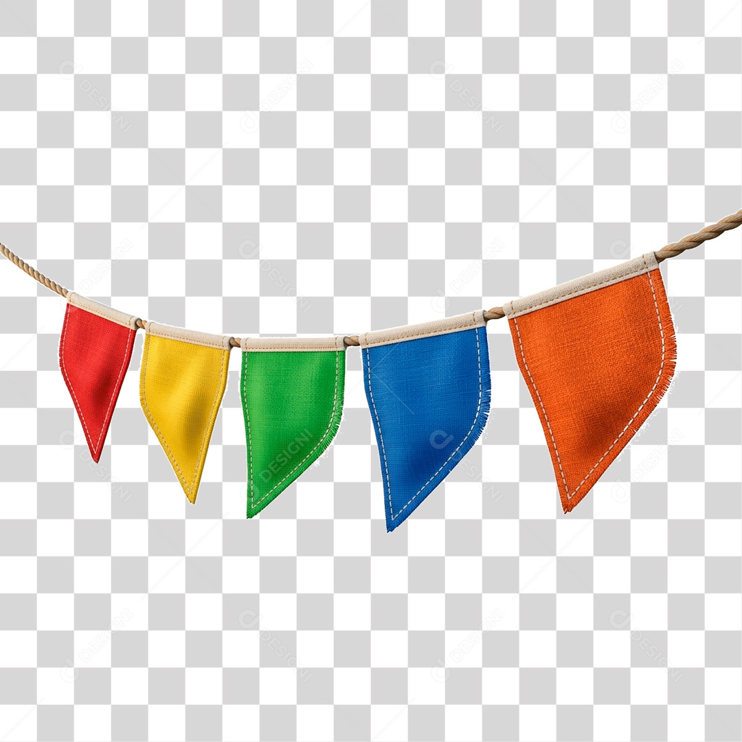 Bandeirolas Festa Junina PNG Transparente