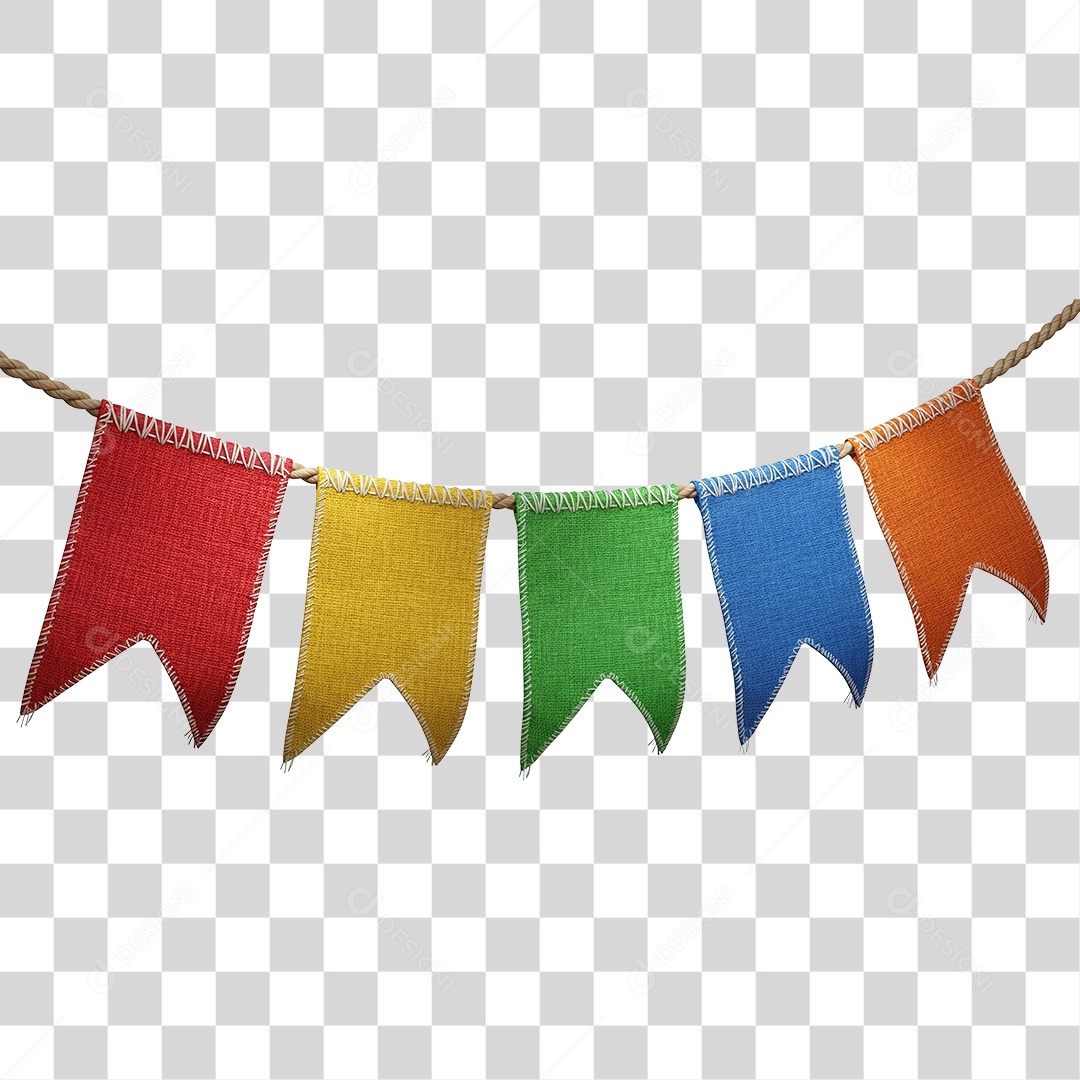 Bandeirolas Festa Junina PNG Transparente