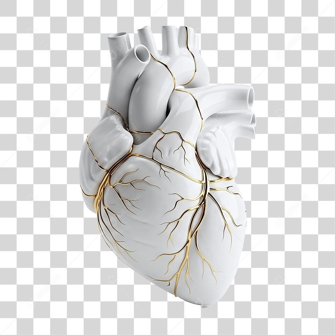 Desenho de Coração em Mármore Barro PNG Transparente