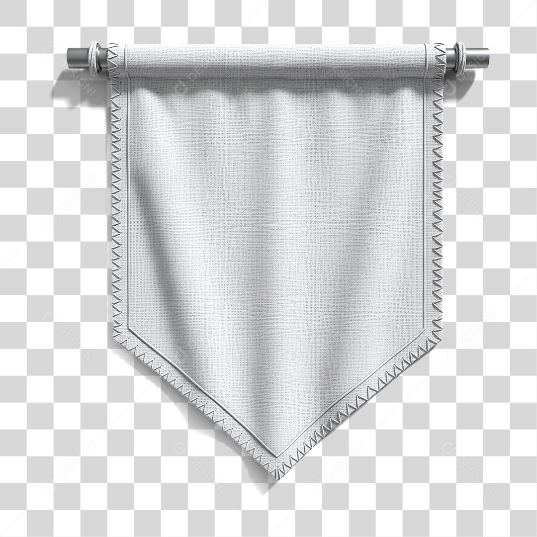 Estandarte Branco PNG Transparente