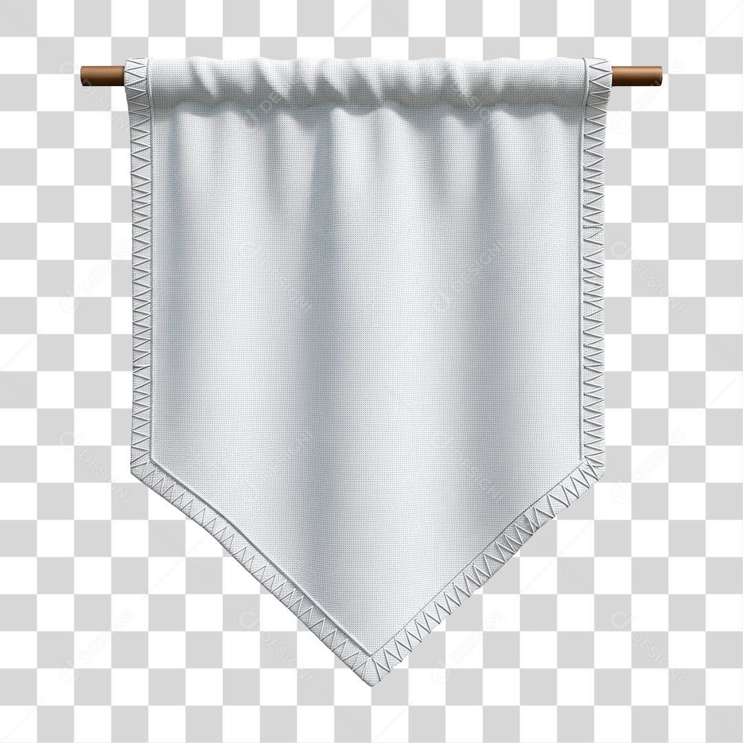 Estandarte Branco PNG Transparente