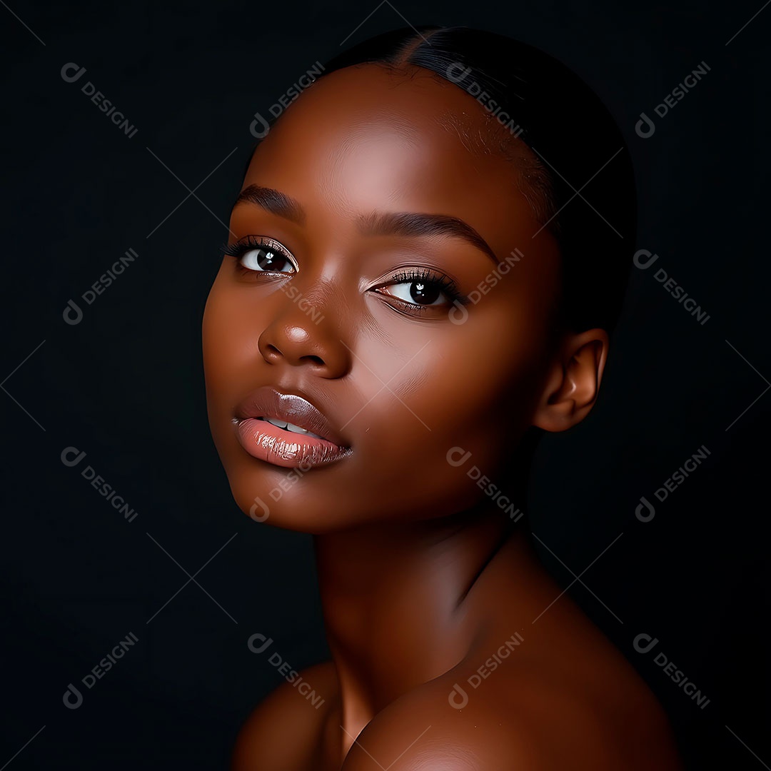 Linda mulher morena sobre fundo isolado.