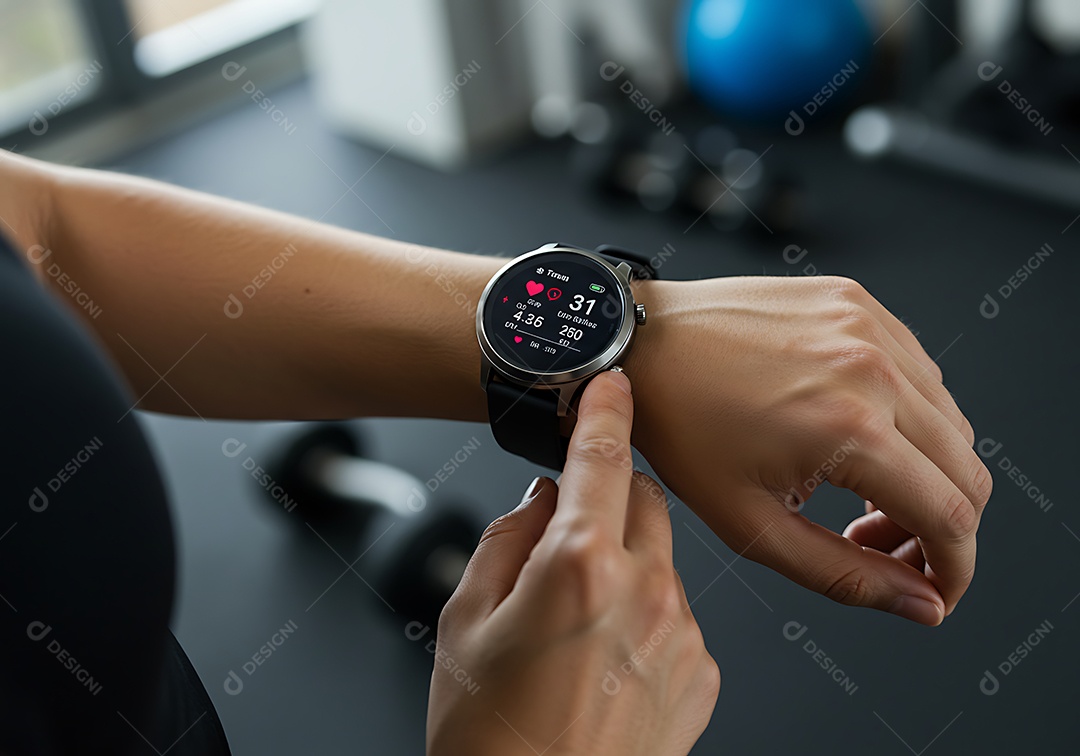 Pessoa usano relógio em seu pulso