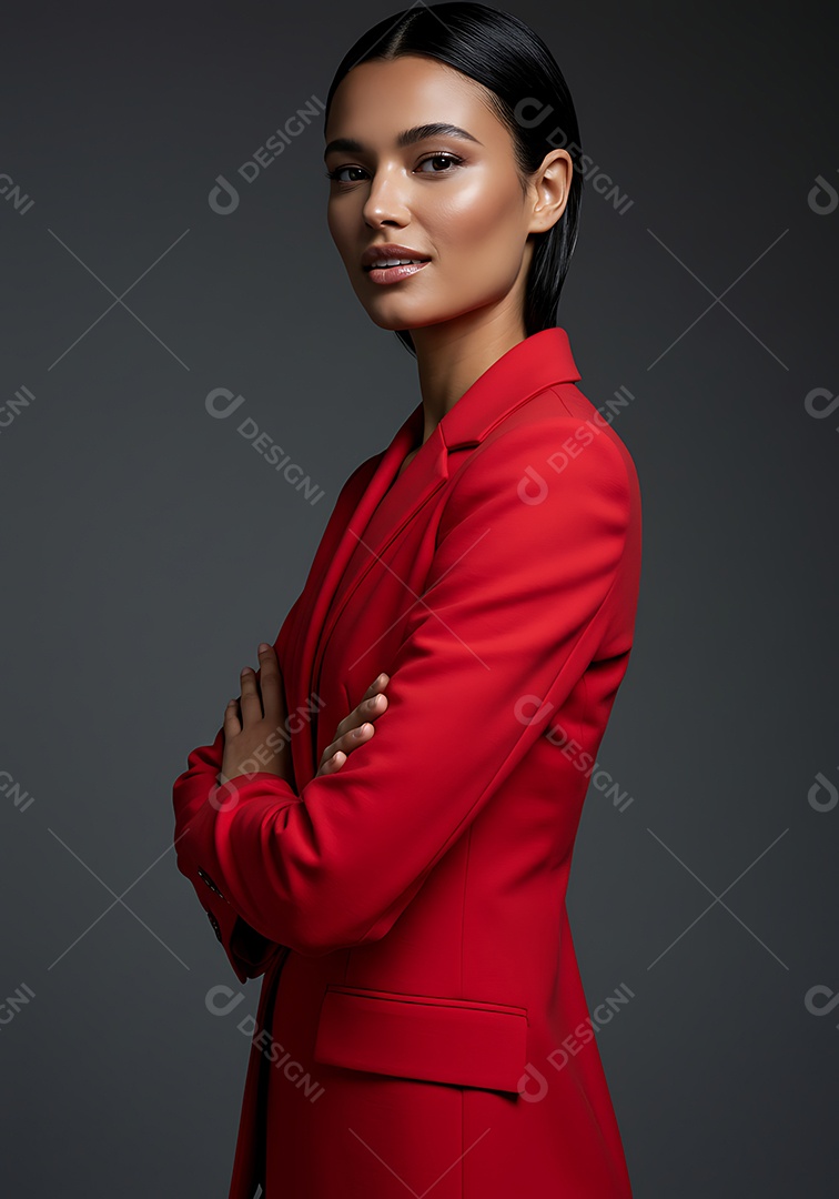 Linda mulher jovem sobre fundo isolado