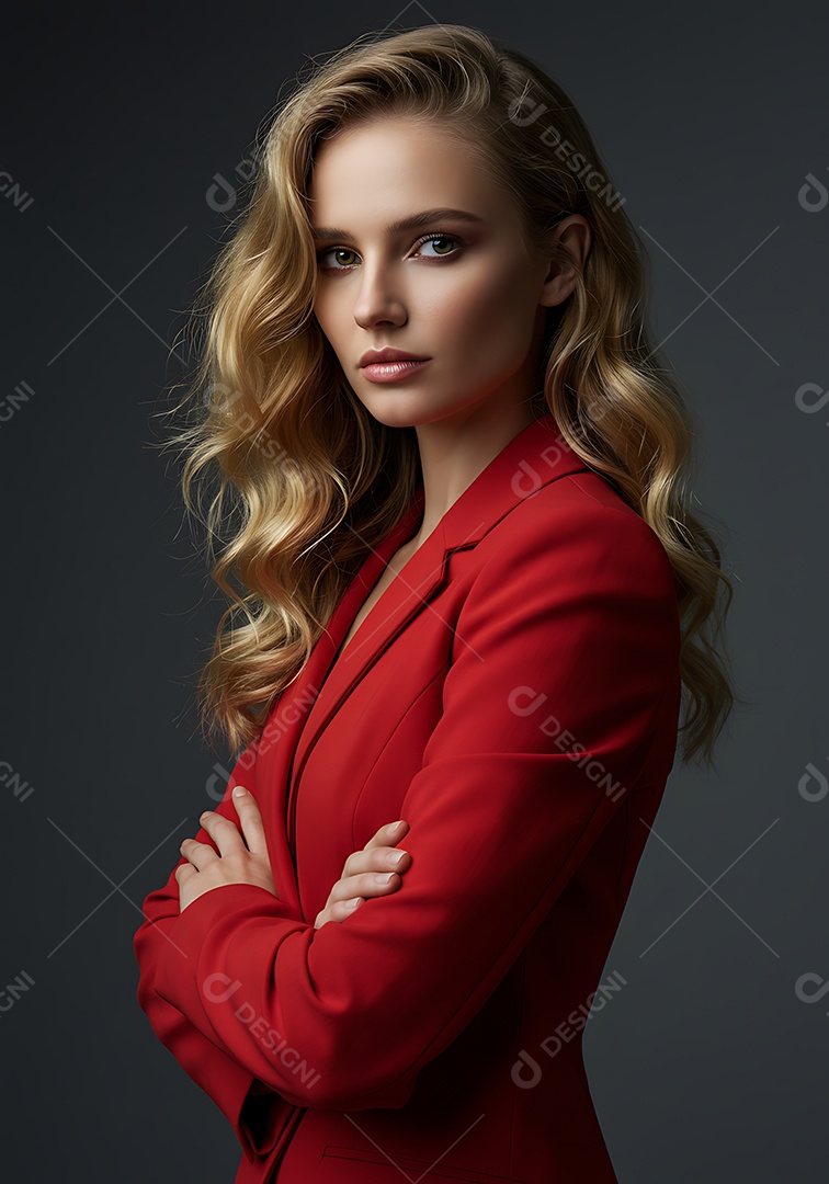 Linda mulher jovem sobre fundo isolado