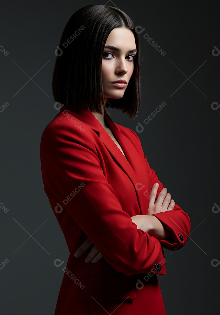Linda mulher jovem sobre fundo isolado