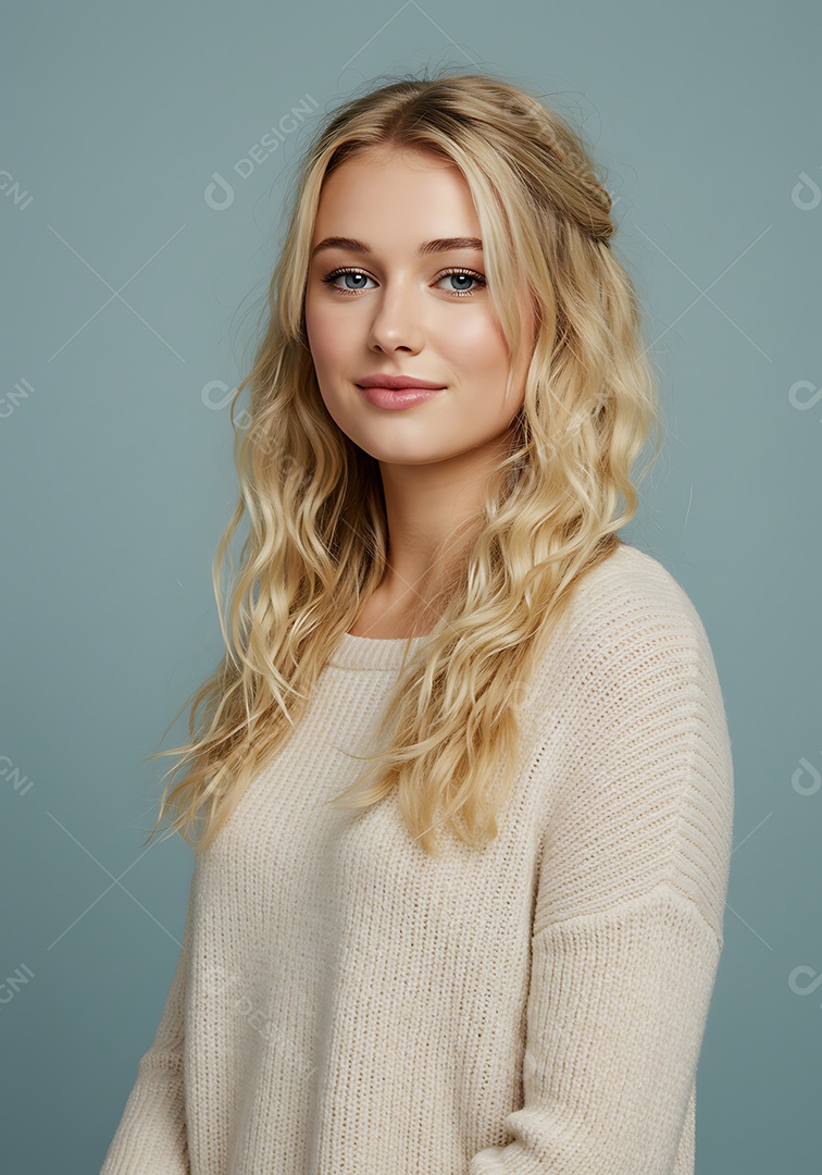 Linda mulher jovem sobre fundo isolado