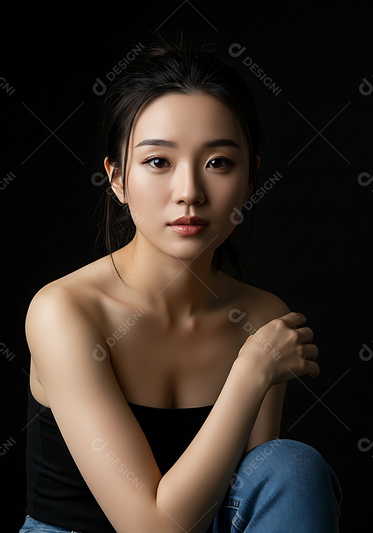 Linda mulher jovem sobre fundo isolado